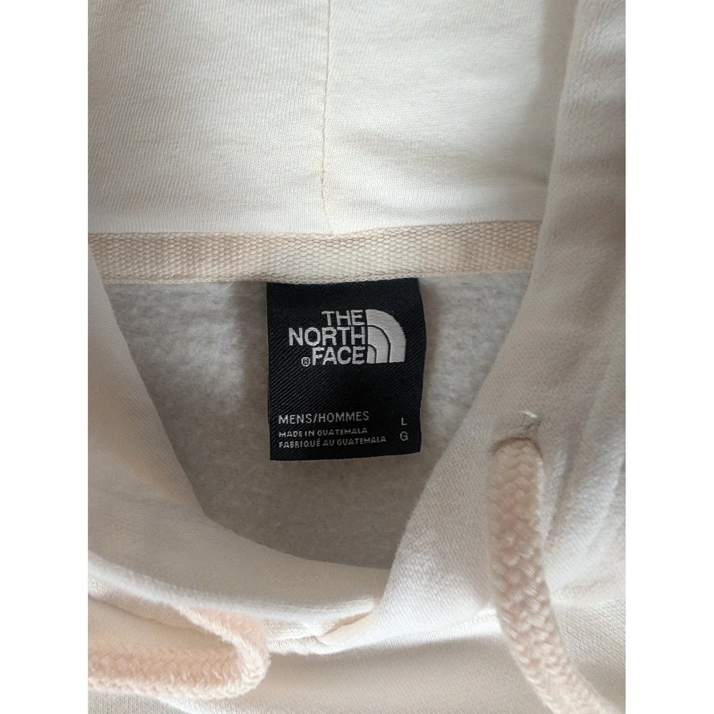 The North Face Mens Cream Camo Logo Pullover Hoodie Off White Sweatshirt L